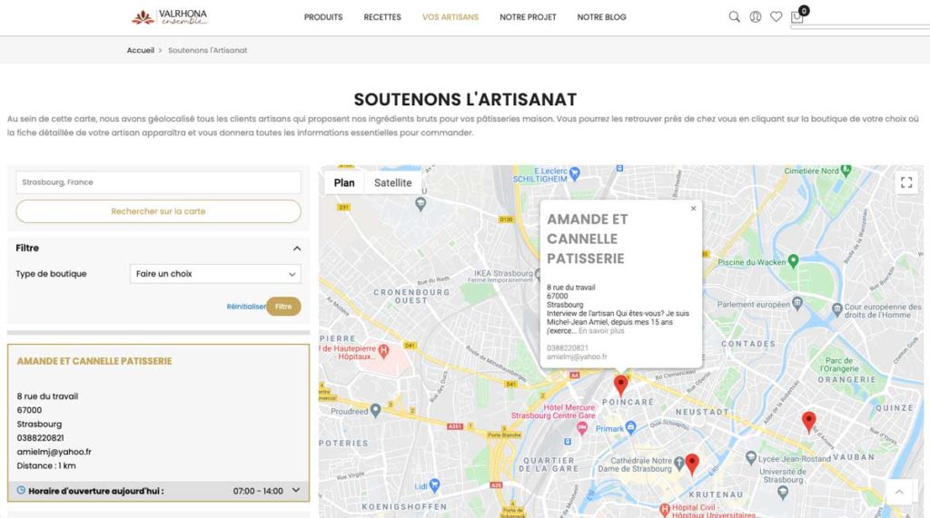 Cartographie participative de Valrhona pour soutenir les artisans
